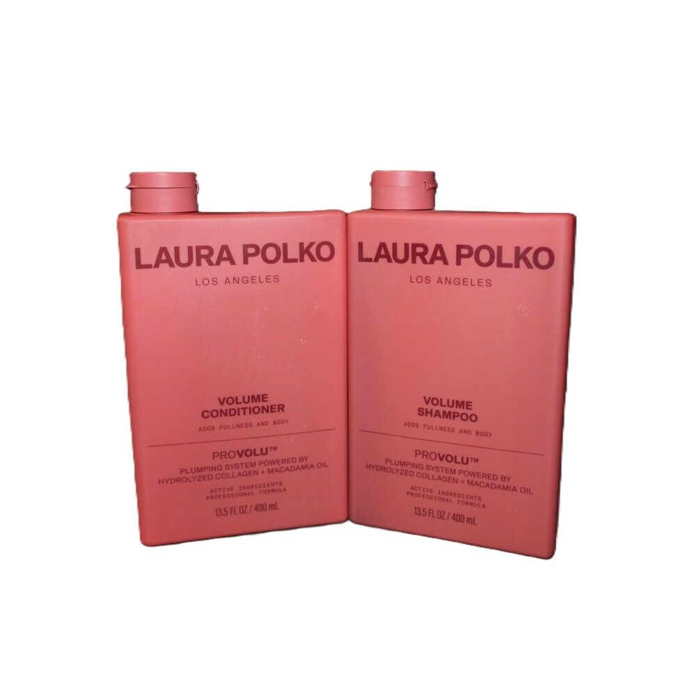 Laura Polko PROVOLU Volume Shampoo & Conditioner Set 13.5 fl oz Collagen